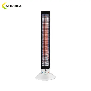 IP55 Halogen Carbon Fiber Tube Máy Sưởi Hồng Ngoại 2500W Máy Sưởi Điện Dọc Để Sử Dụng Trong Nhà Và Ngoài Trời