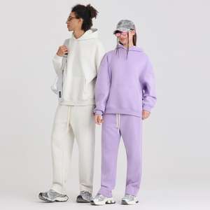 Sudaderas con Capucha Extra Grandes de Felpa de Algodón con Logotipo Bordado Personalizado, Sudadera Rosa Lisa para Hombre, Sudaderas de Alta Calidad - Product Image 1