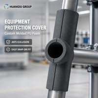 Pièces en mousse de polyuréthane moulées sur mesure OEM, multicolores, fabriquées par technologie de moulage de mousse PU, pour la protection des raccords de tuyaux