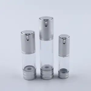 Aluminium 15Ml 20Ml 30Ml 50Ml Cosmetische Airless Fles Silver Spray Pomp Airless Fles Als Vacuüm Cosmetische body