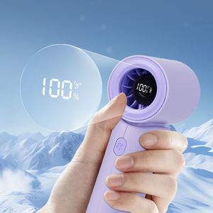 Ventilador de Mano Inalámbrico Pequeño de Bolsillo con Pantalla Digital y Gancho, Mini Ventilador Portátil Recargable, Práctico Ventilador Pequeño de Refrigeración - Product Image 2