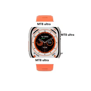 IW8 Ultra SmartWatch Men BT Call 49mm Series 8 Fitness Tracker Wireless  Charging NFC Voice Real Screw Strap Woman Smart watch Orange 