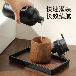 Foam Soap Dispenser Walnut Wood Grain Pump Head For Shower Gel Shampoo Refill Bottles - Product Image 4