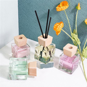 Vietnam WeWood Premium Square <b>Reed</b> <b>Diffuser</b> with Elegant Wooden Screw Cap Lid Premium Packaging for Bottle Closures - Product Image 2