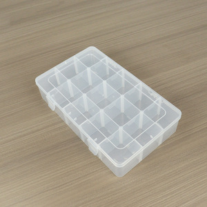 Transparent <b>Plastic</b> Storage <b>Box</b> 15 Compartment Rectangular With Lid For Fishing Gear Nail Art Jewelry Beading Toy Organization - Product Image 3