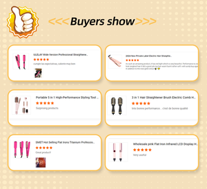 Plancha de Pelo Profesional de Titanio <span class=keywords><strong>SMET</strong></span> Éxito de Ventas con Calentamiento Rápido y Placa Ancha con Pantalla LCD - Product Image 6