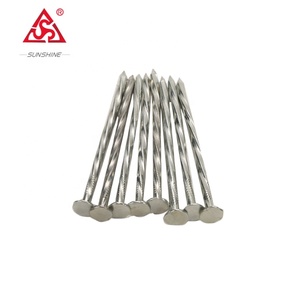 Clous en acier pour béton électrogalvanisés à tige spirale haute résistance pour la fixation de la maçonnerie murale - Product Image 1