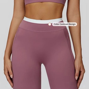 Pantalon de yoga évasé taille haute personnalisé de haute qualité, sensation seconde peau, doux pour la peau, effet ventre plat et lifting des fesses, pantalon de sport à jambe large - Product Image 4