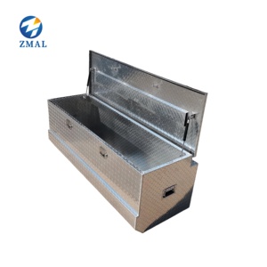 Boîte à outils de <span class=keywords><strong>remorque</strong></span> ATV en <span class=keywords><strong>aluminium</strong></span> robuste stockage de lit de camionnette avec poignées latérales et serrures mallettes à outils - Product Image 5