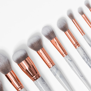 DailyQueen Premium 9 pièces ensemble de pinceaux cosmétiques fond de teint poudre mélange fard à paupières fard à joues correcteur cristal <span class=keywords><strong>transparent</strong></span> visage - Product Image 2