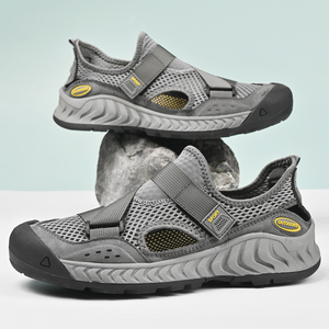 2025 nouvelles chaussures en maille à coupe basse pour hommes respirantes pour fermeture Velcro pratique anti-dérapant anti-dérapant résistant à la flexion pour <span class=keywords><strong>Wal</strong></span> lent - Product Image 4