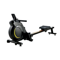 Máquina de Remo con Resistencia Magnética, 8 Niveles, Silenciosa, con Correa de Transmisión, Plegable, Monitor LCD, Entrenador Cardiovascular para el Hogar, 120 kg