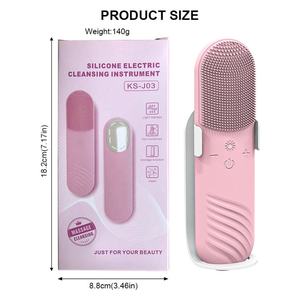 Brosse nettoyante faciale portable 4 en 1, étanche, rechargeable par USB, en silicone, pour nettoyer les pores, instrument de nettoyage du visage - Product Image 6
