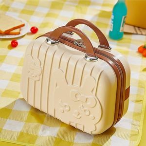 Valise de maquillage 4 pouces BSCI Factory, mini-valise à roulettes motif lapin, trousse de toilette de dessin animé - Product Image 5