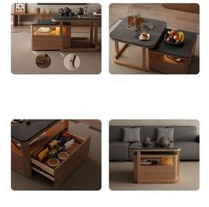<span class=keywords><strong>Table</strong></span> basse moderne minimaliste - Petite taille - Design compact pour salon - <span class=keywords><strong>Table</strong></span> à thé élégante et luxueuse <span class=keywords><strong>de</strong></span> couleur crème - Forme réglable - Product Image 5