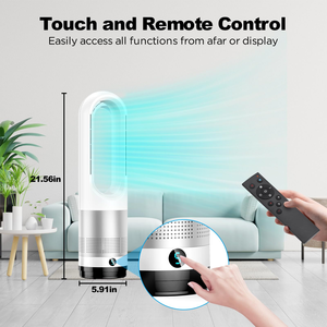 Ventilateur tour sans pales intelligent de haute qualité à télécommande, puissant, pour chambre et bureau, idéal pour l'été et la maison - Product Image 3