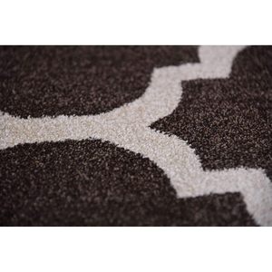 Alfombra de área geométrica de Marruecos moderna personalizada a pedido, patrón abstracto marrón/Beige cuadrado de 8 'hecho a máquina para decoración del hogar MOQ 1 - Product Image 5