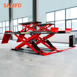 Гидравлический двухуровневый электрический ультратонкий ножничный подъемник SAMFD для регулировки развал-схождения автомобилей, прямые поставки с завода, горячая распродажа - Product Image 3