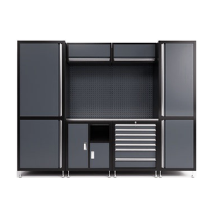 Modulaire stalen werkplaats garage opslag zware werkbank combinatie werkstation OEM gereedschapskast 300kg draagvermogen afsluitbaar - Product Image 3