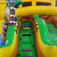 Château gonflable commercial Maya Bee sur le thème des insectes avec toboggan, idéal pour la location de fêtes d'enfants
