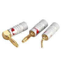 Connecteur banane mâle YIDI plaqué or, en plastique, à angle droit 90 degrés, borne de connexion 2 mm 4 mm, adaptateur audio et vidéo CE