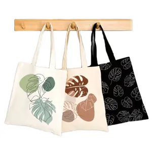 Le borse promozionali di buona vendita Leafage personalizzano la Tote Bag rettangolare in tela di cotone da collezione d'arte