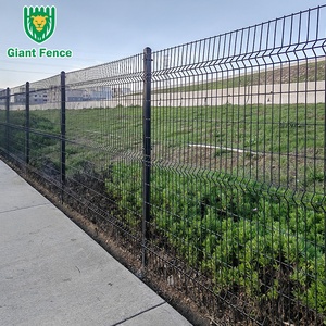 Cong 3D 4mm dày PVC tráng mạ kẽm lưới hàng rào hàn kim loại vườn hàng rào tấm France Đen cắt vuông bao gồm - Product Image 1
