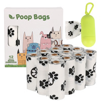 Sacs à déjections canines biodégradables EPI en HDPE+EPI/D2W, type rouleau continu avec boîte et pochette de transport pour chiens, chats et animaux