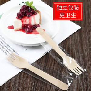 Ensemble de couverts jetables en bois biodégradable (cuillères, fourchettes, couteaux) pour les fêtes - Product Image 2