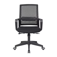 Chaise de bureau exécutive moderne et réglable en maille avec support ergonomique et base à cinq branches pour usage domestique et professionnel