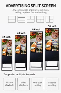 Écran d'affichage publicitaire dynamique LED LCD tactile sur pied mobile pour mur vidéo d'ascenseur d'aéroport, signalisation numérique SDK - Product Image 3
