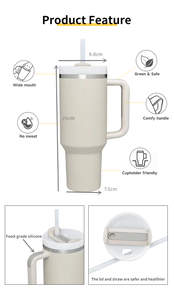 Công Suất Lớn Chất Lượng Cao Biểu Tượng Tùy Chỉnh Màu Hồng Cá Nhân Đôi Tường Thép Không Gỉ 40 Oz Cốc Với Xử Lý - Product Image 6