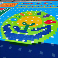 Weiche Große Gitter-PP-Verbundbodenplatten 25x25x1,3cm Rutschfester Sicherer Bodenbelag für Kindergärten und Seniorenaktivitätsbereiche