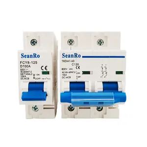 Seanro Bộ Ngắt Mạch Mini Năng Lượng Mặt Trời 1P 2P 3P 4P 80a 100a 125a Dc Mcb 60V 600V 900V 1000V 1500V Hiệu Suất Tốt