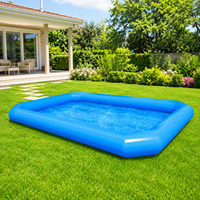 Piscine gonflable rectangulaire de grande taille 5x10m, équipement de parc aquatique en PVC robuste pour enfants et adultes, usage commercial