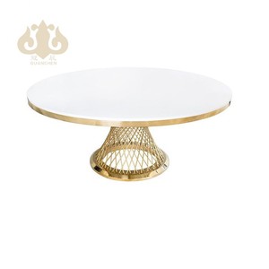 <span class=keywords><strong>Mesa</strong></span> de <span class=keywords><strong>Comedor</strong></span> Redonda <span class=keywords><strong>Extensible</strong></span> de <span class=keywords><strong>Acero</strong></span> Inoxidable <span class=keywords><strong>y</strong></span> Vidrio Templado, Diseño Moderno para Hotel, Banquete de Bodas, Muebles para el Hogar - Product Image 3