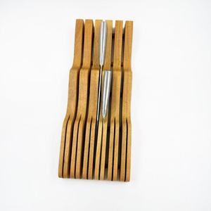 Wooden Knife Holder <b>Rubber</b> Wood 42x15.5x5.5cm Durable Kitchen Storage <b>Block</b> - Product Image 1