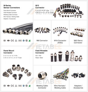 M12 X кодированный 8-контактный разъем Промышленный IP68 водонепроницаемый Номинальный для надежной работы - Product Image 6