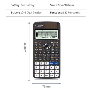 Calculatrice scientifique transfrontalière FX991EX, 552 fonctions, matrice, solution complexe, équation, énergie solaire, étui rigide coulissant - Product Image 2
