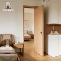 Ensemble d'intérieur en bois massif XINGRUO, design minimaliste, isolation acoustique, poignée noire mate - Pré-monté pour chambre, hôtel, appartement