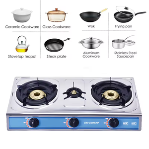 Table de cuisson à <span class=keywords><strong>gaz</strong></span> <span class=keywords><strong>3</strong></span> brûleurs avec allumage automatique, cuisinière à <span class=keywords><strong>gaz</strong></span> en acier inoxydable pour la cuisine à domicile - Product Image 3