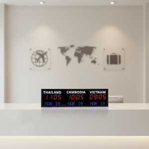 Nuovo Orologio da Parete Digitale Programmabile CHEETIE CP30B 2026, Design Compatto, con Nomi di Città e Fusi <span class=keywords><strong>Orari</strong></span> - Product Image 2