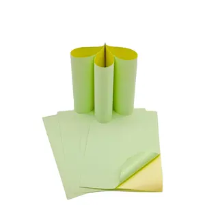 גליונות a4 צבע דבק עצמי מט אור ירוק עמיד למים תווית משלוח מדבקות נייר למדפסת לייזר/הזרקת דיו