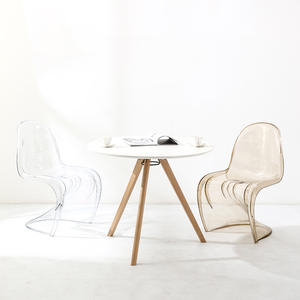 Pan Dong Chair Transparent Acrylic Red Blue Designer Creative Chair With <b>Backrest</b> For Commercial Venues - Product Image 2