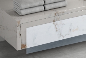 Meuble-lavabo de salle de bain de haute qualité, design moderne, lavabo en céramique <span class=keywords><strong>avec</strong></span> tiroir, montage mural, meubles-lavabo en pierre frittée, <span class=keywords><strong>miroir</strong></span> de salle de bain - Product Image 6