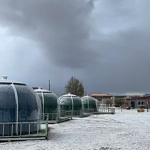 Öko-Kunststoff geodätisches Kit vorgefertigte Zelte Glasraum PC Baum Kuppel haus für den Winter