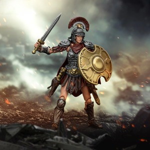 Modelo de Soldado Móvil de <span class=keywords><strong>la</strong></span> Legión Diez de <span class=keywords><strong>la</strong></span> Antigua República Romana, Escala 1:18 - Grupo de Cinco Personas, Figuras de Acción Militar - Product Image 2