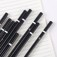 Crayon anti-morsure en bois noir de haute qualité, vente en gros, pour étudiants, écriture, art, peinture, idéal pour un cadeau