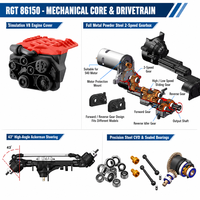 RGT EX86150 1/10 RC Crawler 4WD RTR avec différentiel à blocage à distance, 2 vitesses, 2.4G, en métal, pour ESC 1080, servo 30KG, voiture 8CH