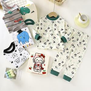 カスタムアニマルキッズパジャマ、プレミアム梳毛綿セット、工場直販ODM/OEM、月産10万着の高い供給能力 - Product Image 2